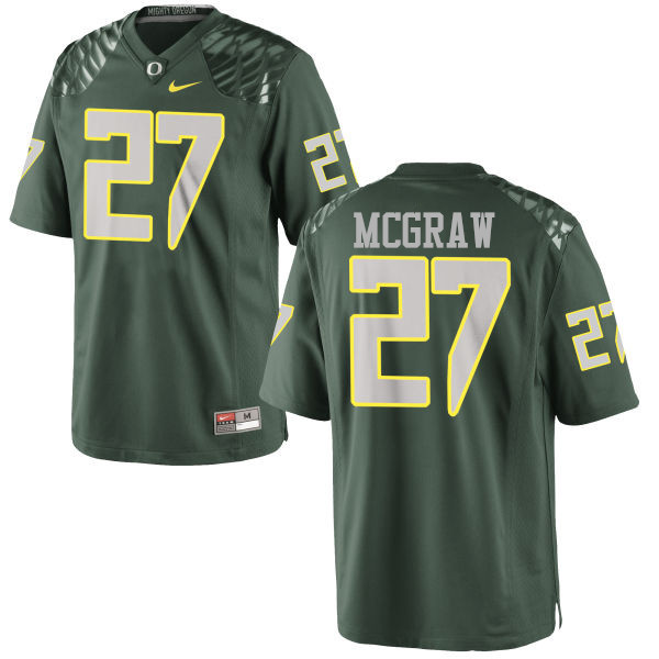 Men #27 Mattrell McGraw Oregon Ducks College Football Jerseys-Green